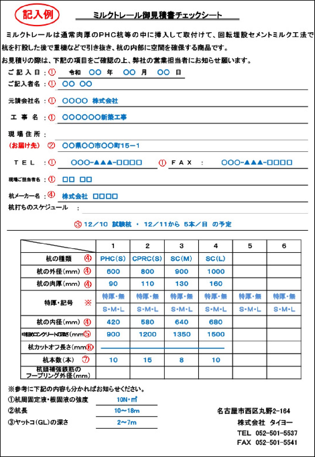御見積書チェックシート